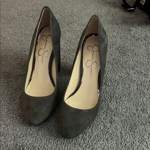 Jessica Simpson Gray Suede Heels